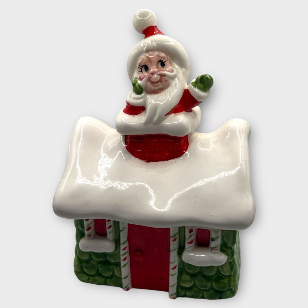 Vintage 1960s Santa Cookie or Candy Jar